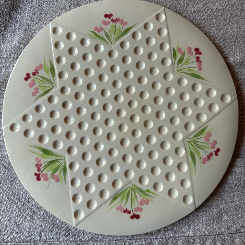 Handmade ceramic Chinese checker board game